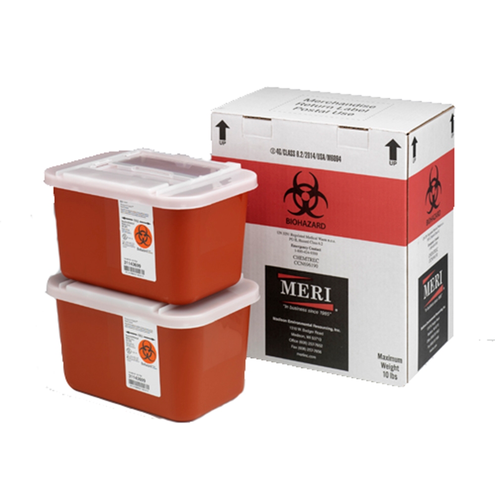 MERI 1 two gallon sharps disposal