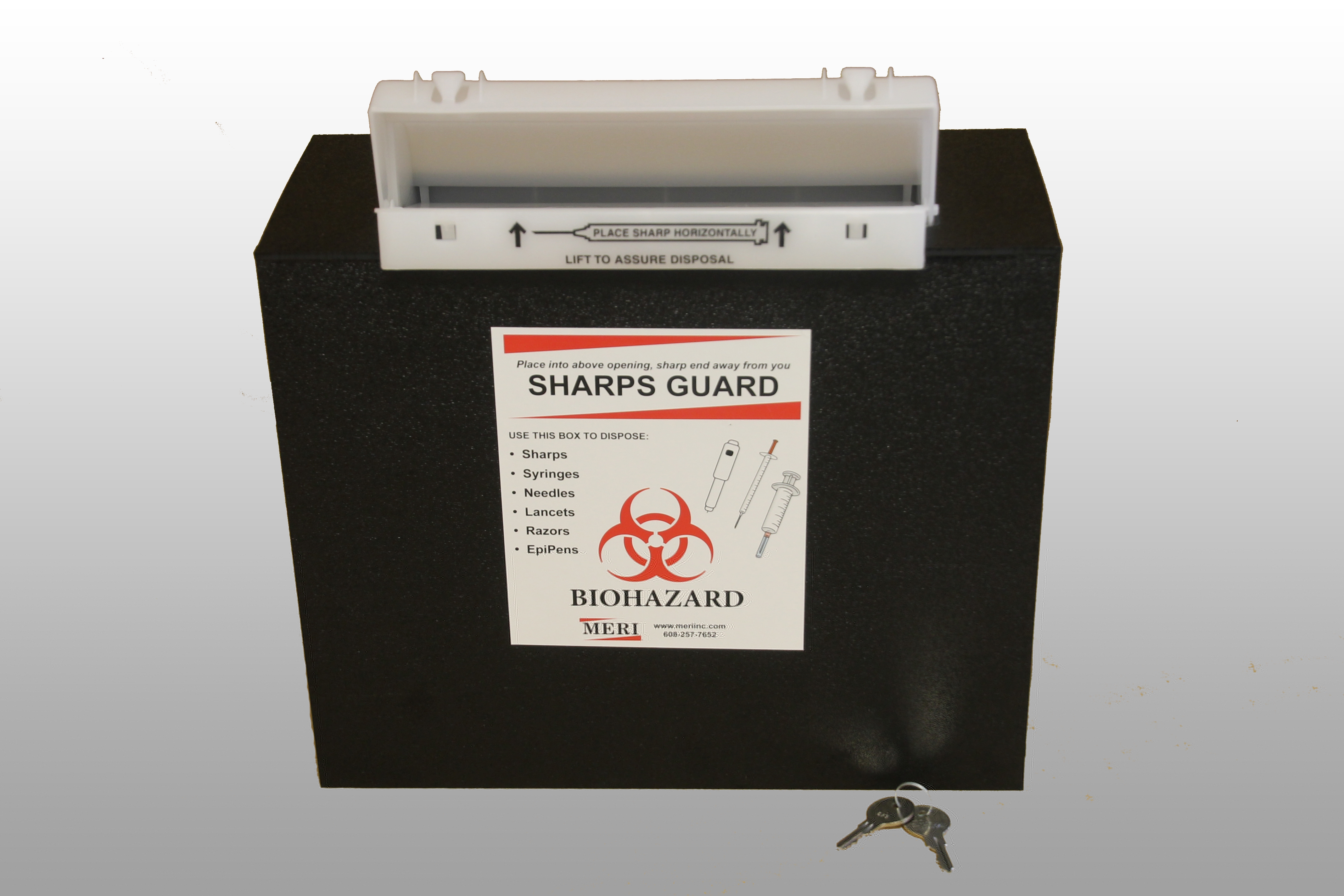 5 quart rugged sharps box by MERI Inc