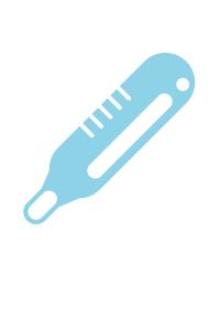 blue mercury thermometer icon