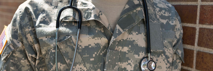 Military Doctor with Stethoscope