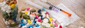various pills and syringes